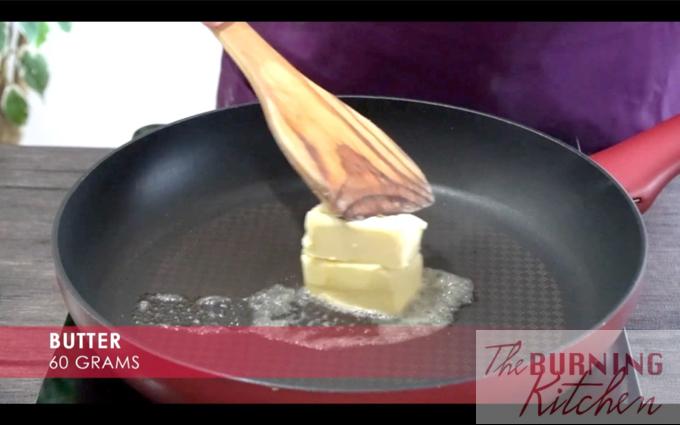 Melting butter on pan