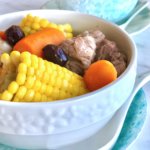 Sweet Corn Pork Rib Soup Recipe: Sweet corn pork rib soups belongs to the 煲汤 (Po Tong in Cantonese) class of soups, which are more elaborate and take more than 2.5 hours to simmer. Kids love this soup for its natural sweetness and beautiful colours!