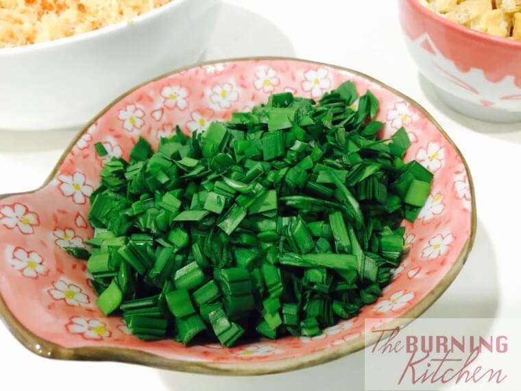Bowl of cut chives